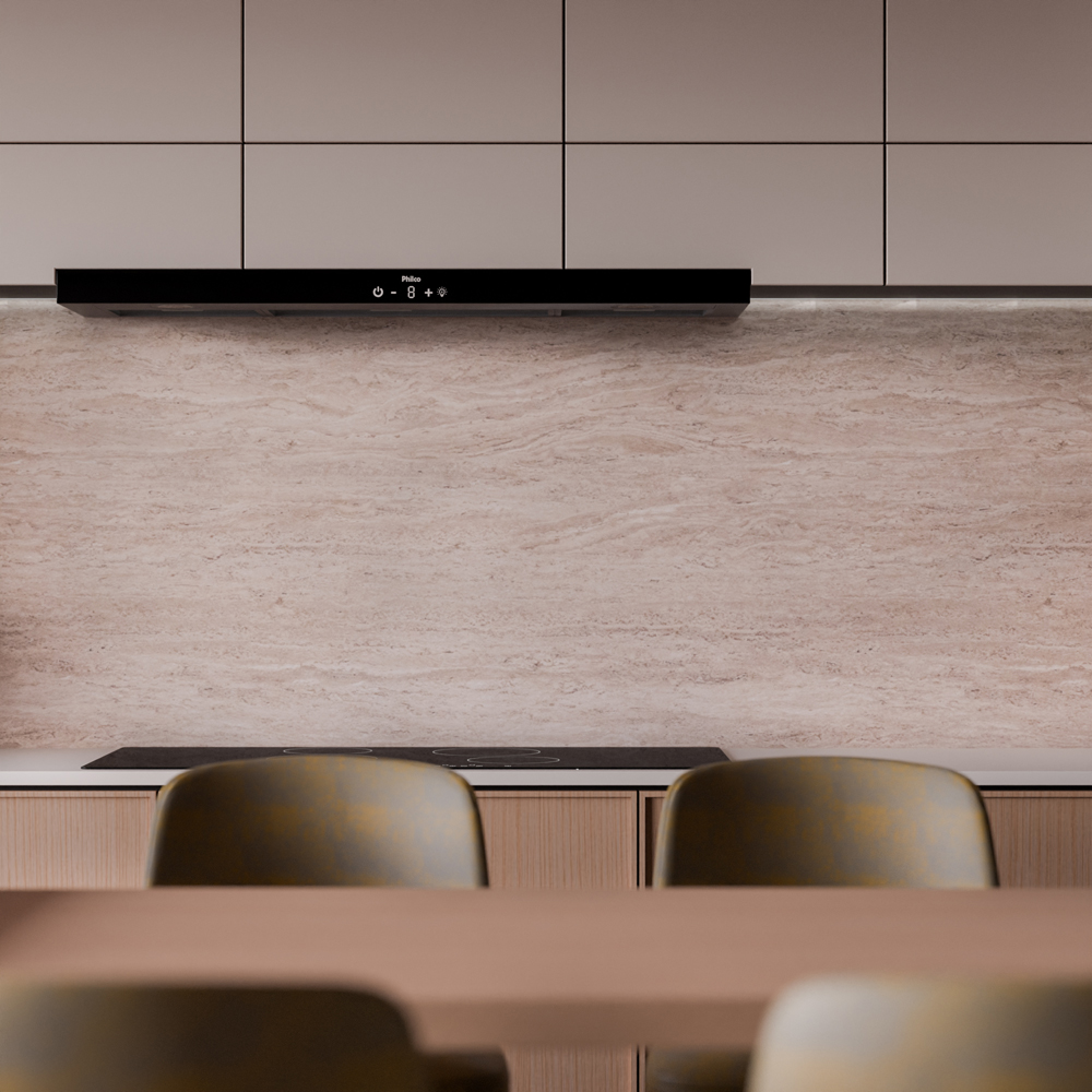 Panou decorativ perete Amalfi, SPC, 280 x 96.5 cm, maro