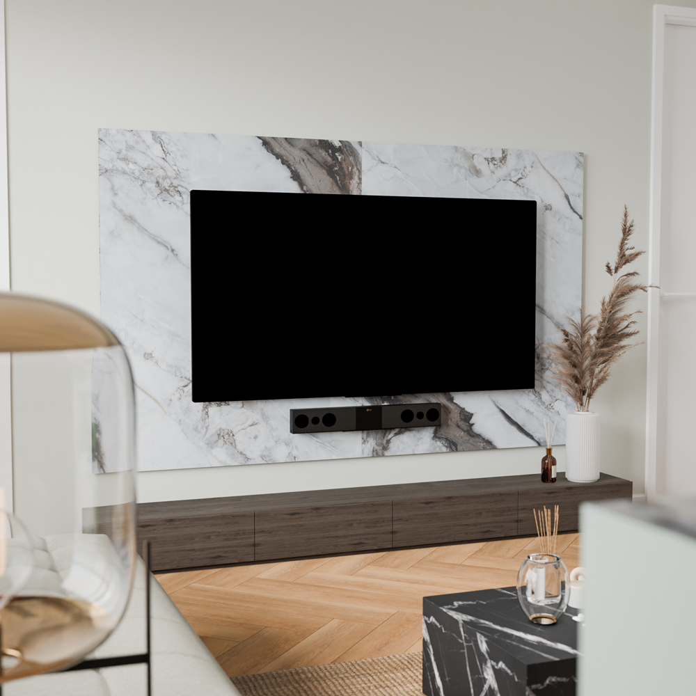 Panou decorativ perete Roma, SPC, 280 x 96.5 cm, alb-maro