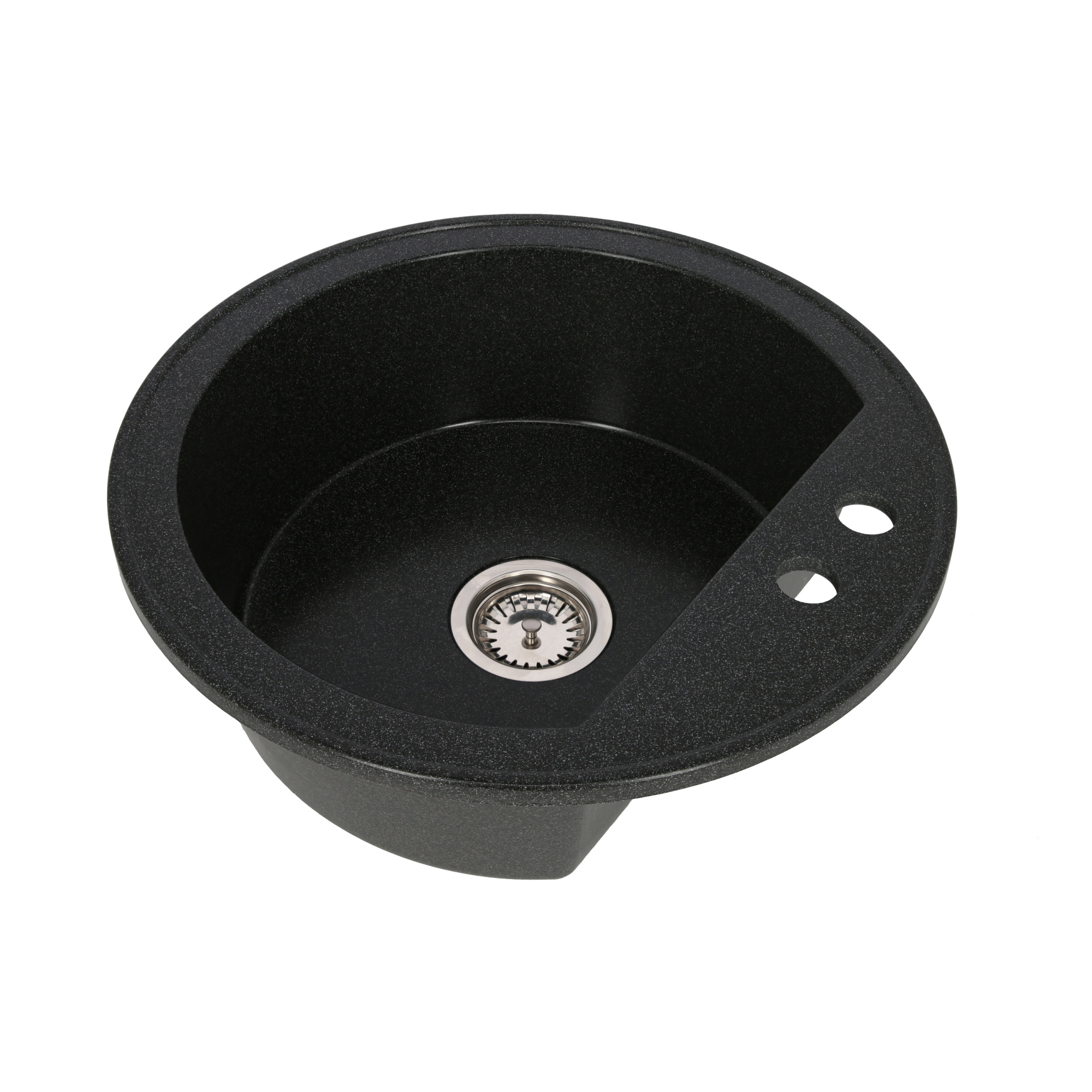 Chiuveta bucatarie SERSTILL Rondo, 1 cuva, compozit granit, negru