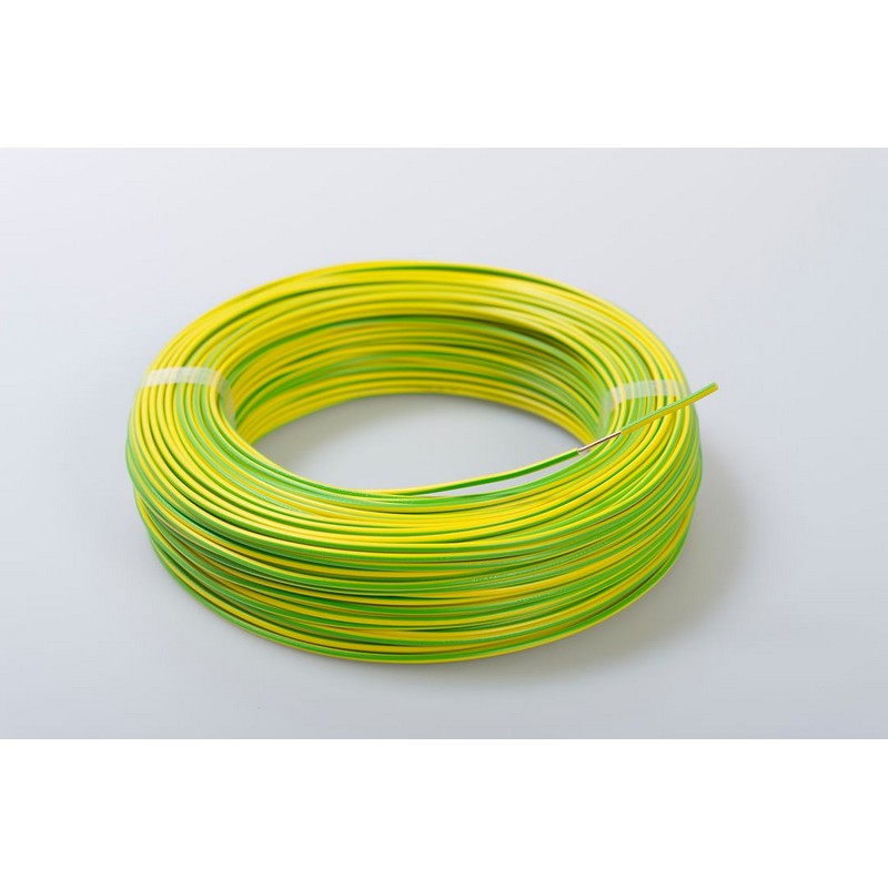 Cablu electric FY, 1 x 1,5 mmp, cupru rigid, verde galben, rola 100 m