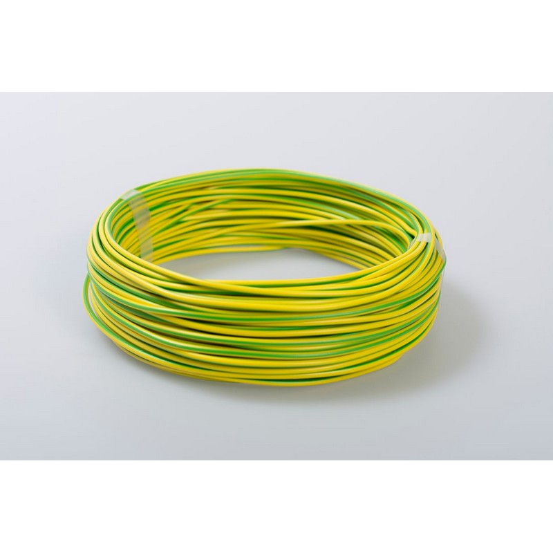 Cablu electric FY, 1 x 1,5 mmp, cupru rigid, verde galben, rola 100 m