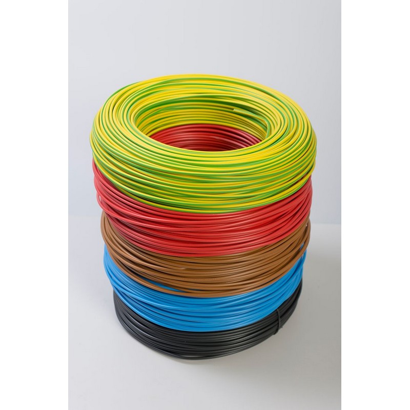 Cablu electric FY, 1 x 1,5 mmp, cupru rigid, verde galben, rola 100 m