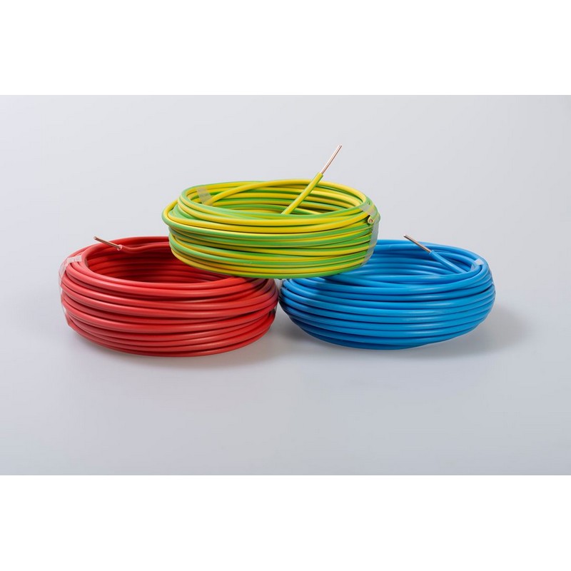 Cablu electric FY, 1 x 1,5 mmp, cupru rigid, verde galben, rola 100 m