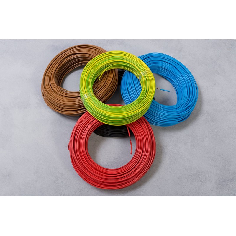 Cablu electric FY, 1 x 1,5  mmp, cupru rigid, maro, rola 100 m