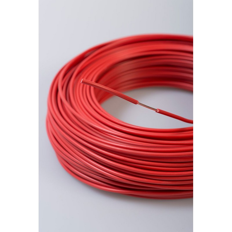 Cablu electric FY, 1 x 1,5  mmp, cupru rigid, rosu, rola 100 m