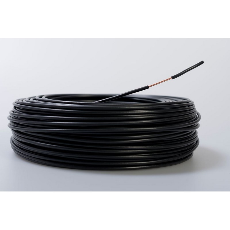 Cablu electric FY, 1 x 1,5  mmp, cupru rigid, negru, rola 100 m