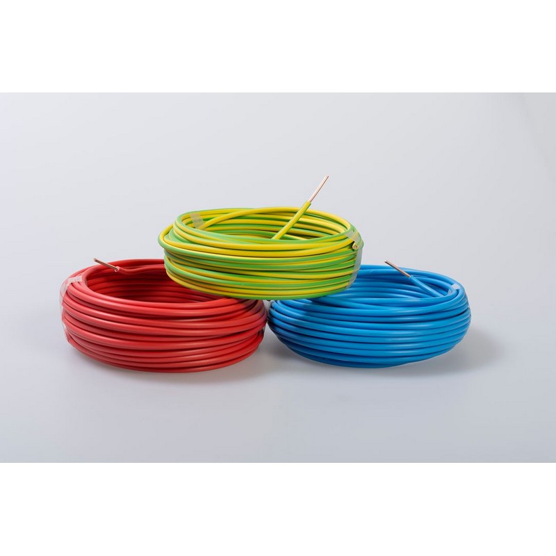 Cablu electric FY, 1 x 2,5  mmp, cupru rigid, verde galben, rola 100 m