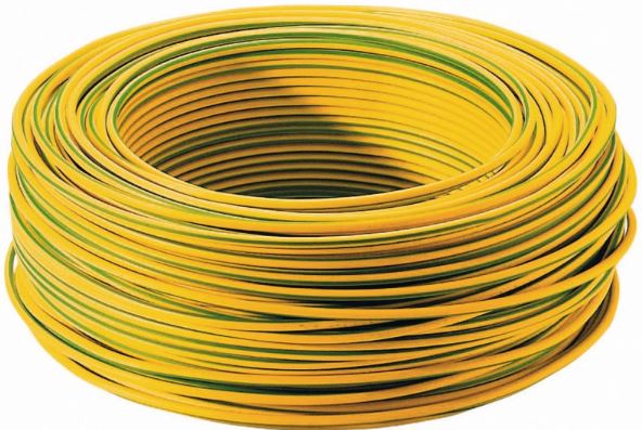 Cablu electric FY, 1 x 2,5  mmp, cupru rigid, verde galben, rola 25 m