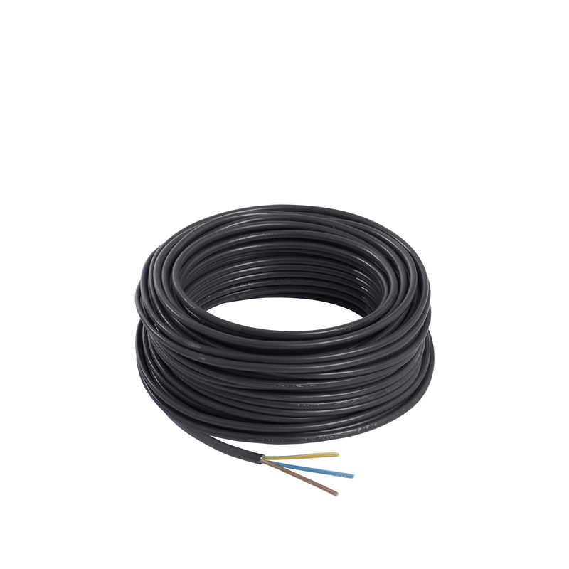 Cablu electric MYYM, 3 x 1,5  mmp, cupru flexibil, negru, rola 25 m