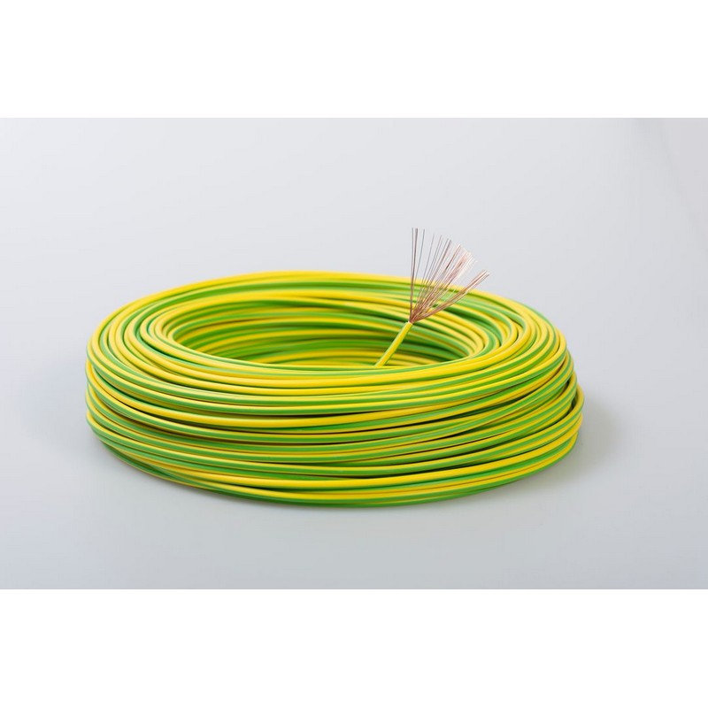 Cablu electric MYF, 1 x 1,5 mmp, cupru flexibil, verde galben, rola 100 m