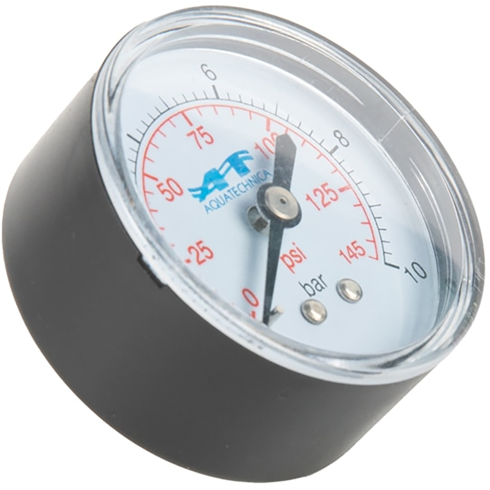 Manometru AQUATEHNICA MAN10-BACK, 1/4'', 10 bar, plastic