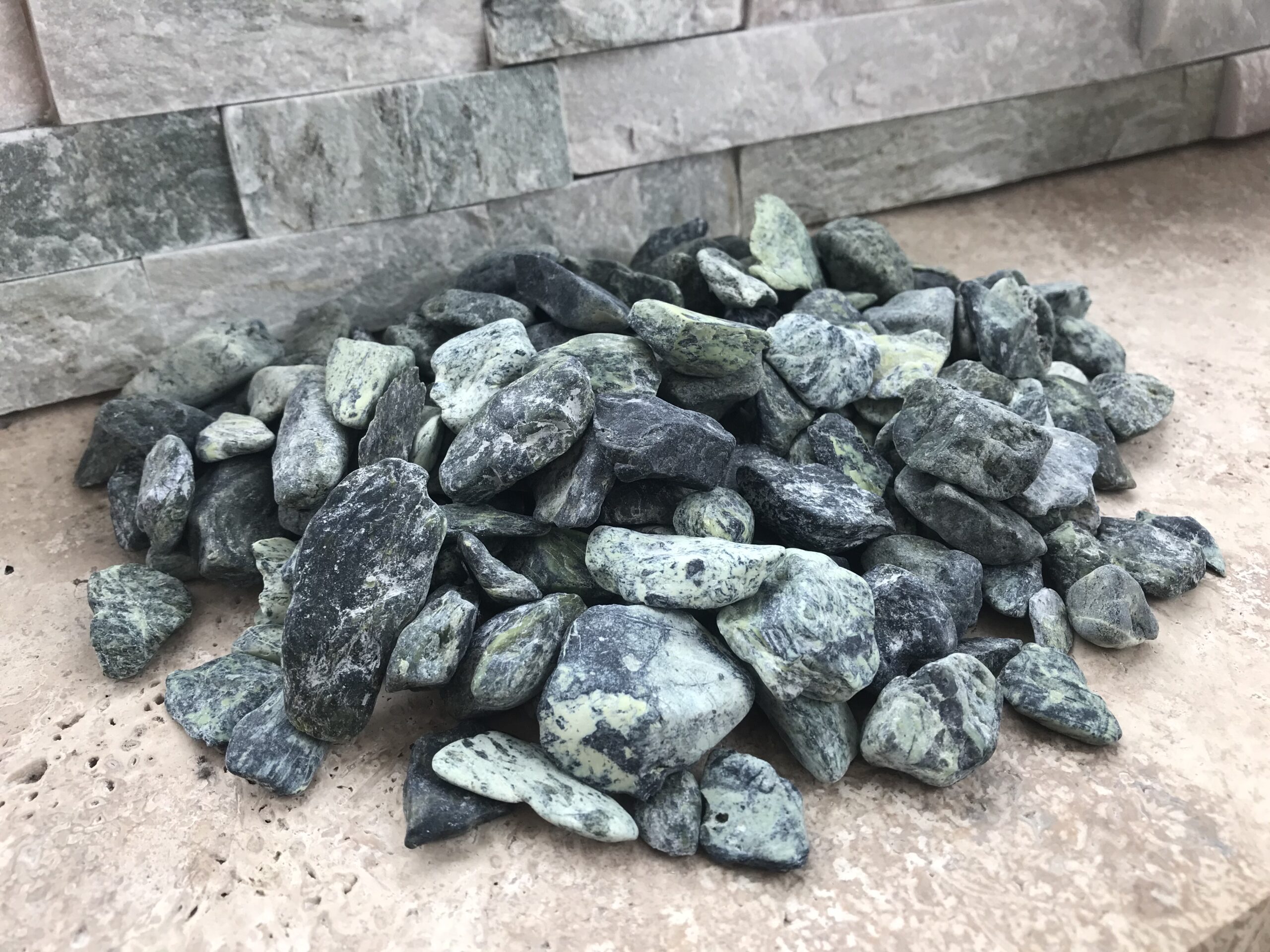 Piatra decorativa marmura, interior-exterior, verde, 1-3 cm, 20 Kg