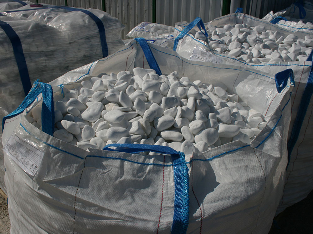 Piatra decorativa marmura, interior-exeterior, alb, 3-6 cm, 1400 Kg kg