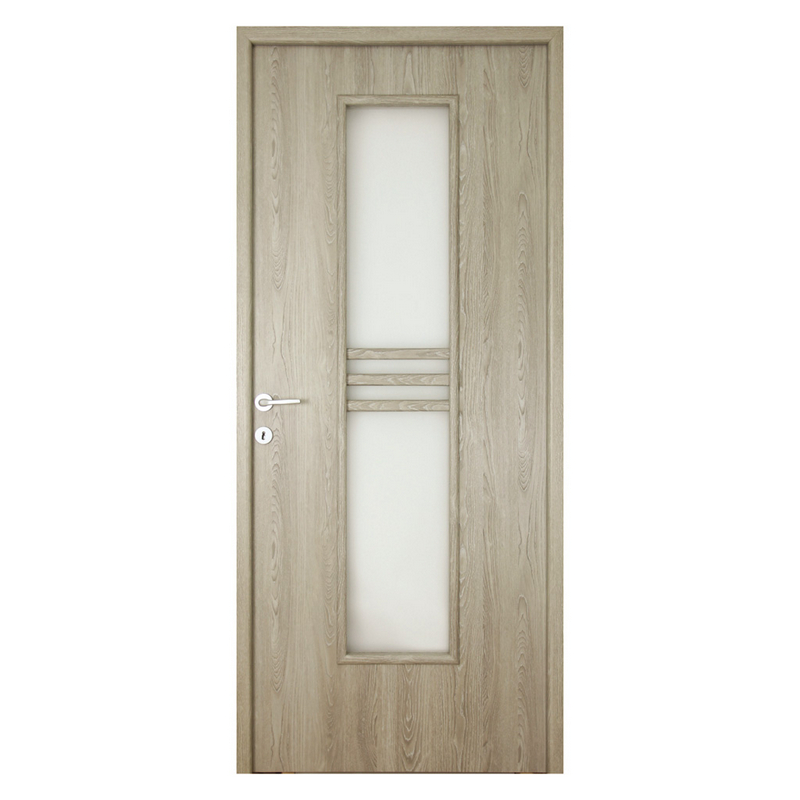 Usa interior Karpat, cu geam, reversibila, MDF, 78 x 203 cm, gri