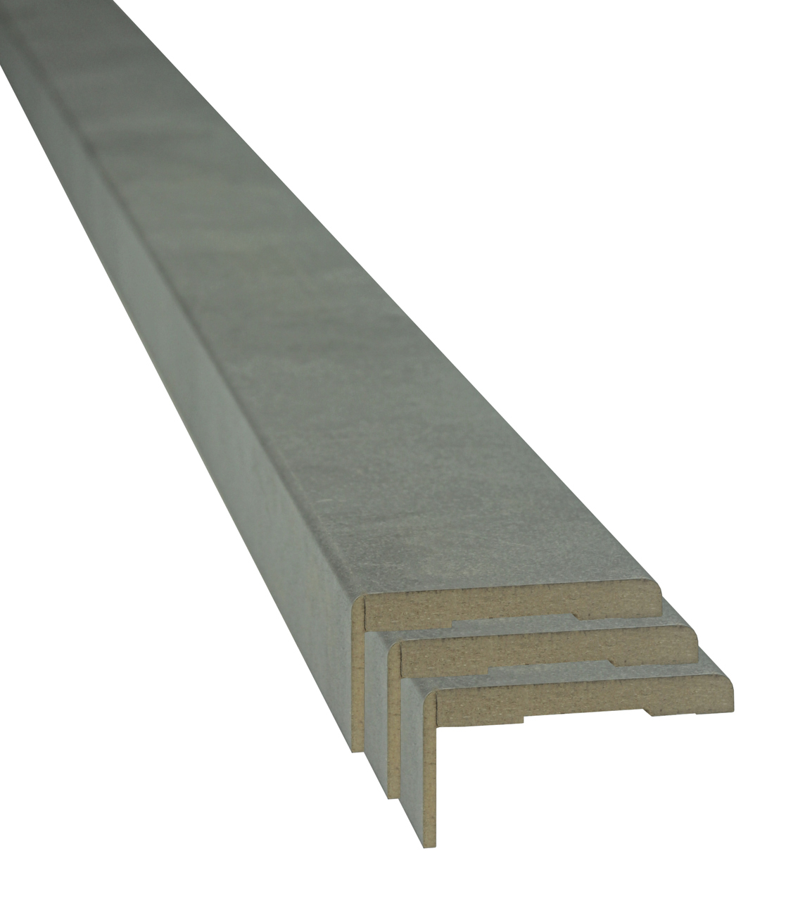 Set pervaz reglabil, MDF, 7.3 x 215 cm, gri inchis