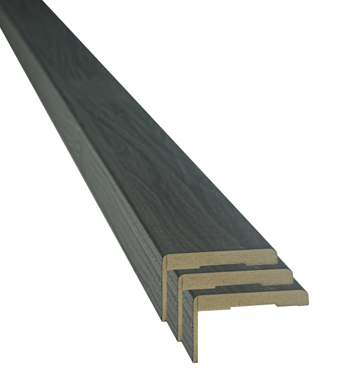 Set pervaz reglabil, MDF, 7.3 x 215 cm, negru