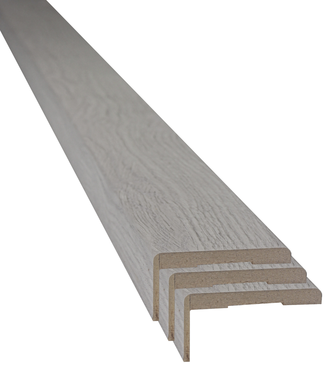 Set pervaz reglabil, MDF, 7.3 x 215 cm, gri deschis