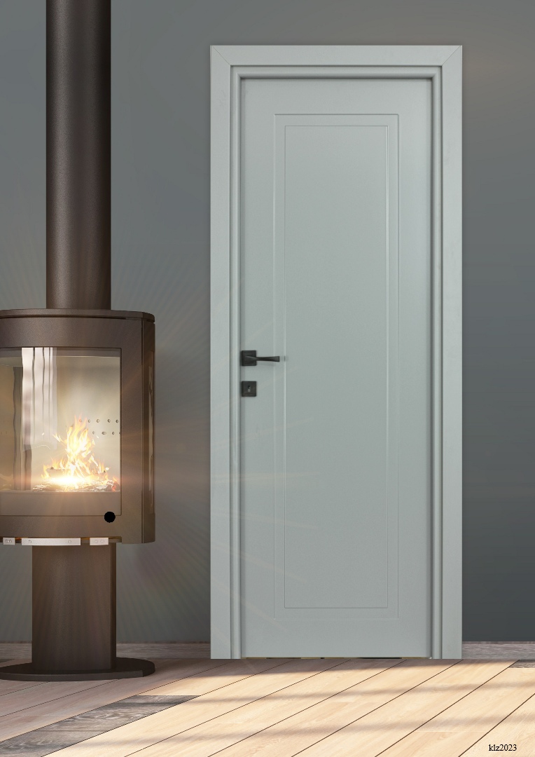 Usa interior Inline, fara geam, reversibila, MDF, 78 x 203 cm, gri