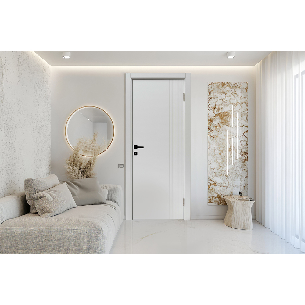 Usa interior Sonet, fara geam, reversibila, MDF, 68 x 203 cm, alb