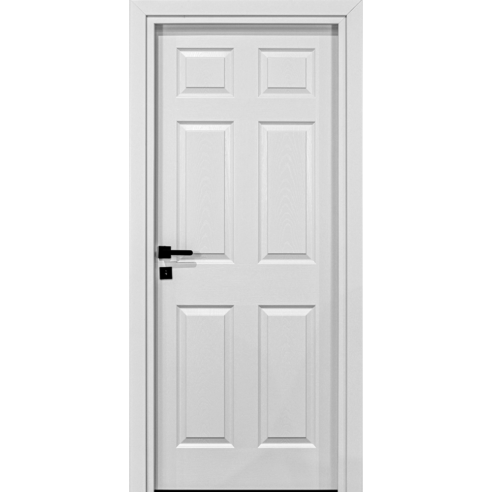 Usa interior Assos, fara geam, reversibila, MDF, 68 x 207 cm, alb