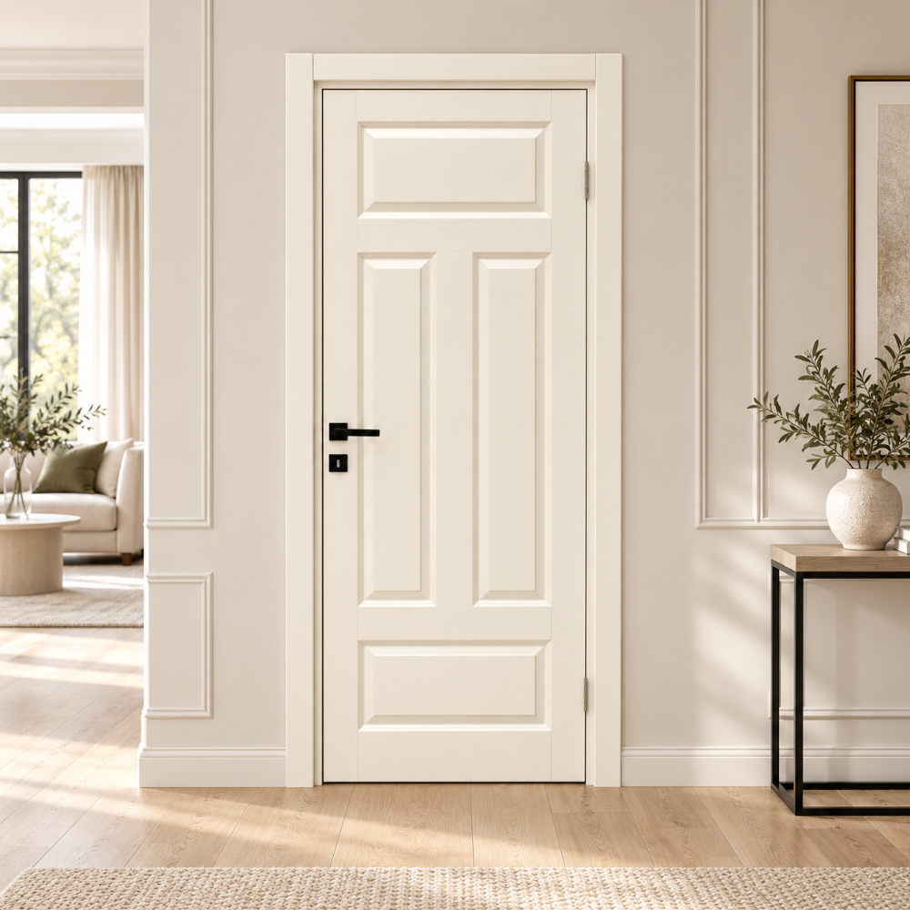 Usa interior Elegant, fara geam, reversibila, MDF, 68 x 203 cm, oyster