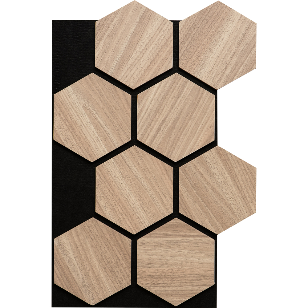 Set panou acustic VELTA DOORS, 300 x 520 x 16 mm, hexagon, bej