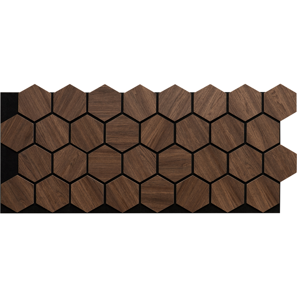 Set panou acustic VELTA DOORS, 300 x 520 x 16 mm, hexagon, nuc