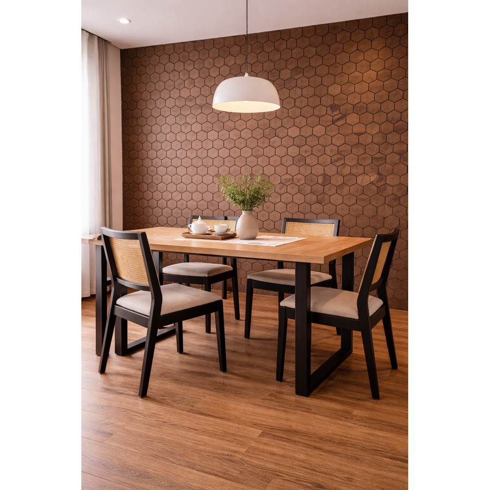 Set panou acustic VELTA DOORS, 300 x 520 x 16 mm, hexagon, nuc