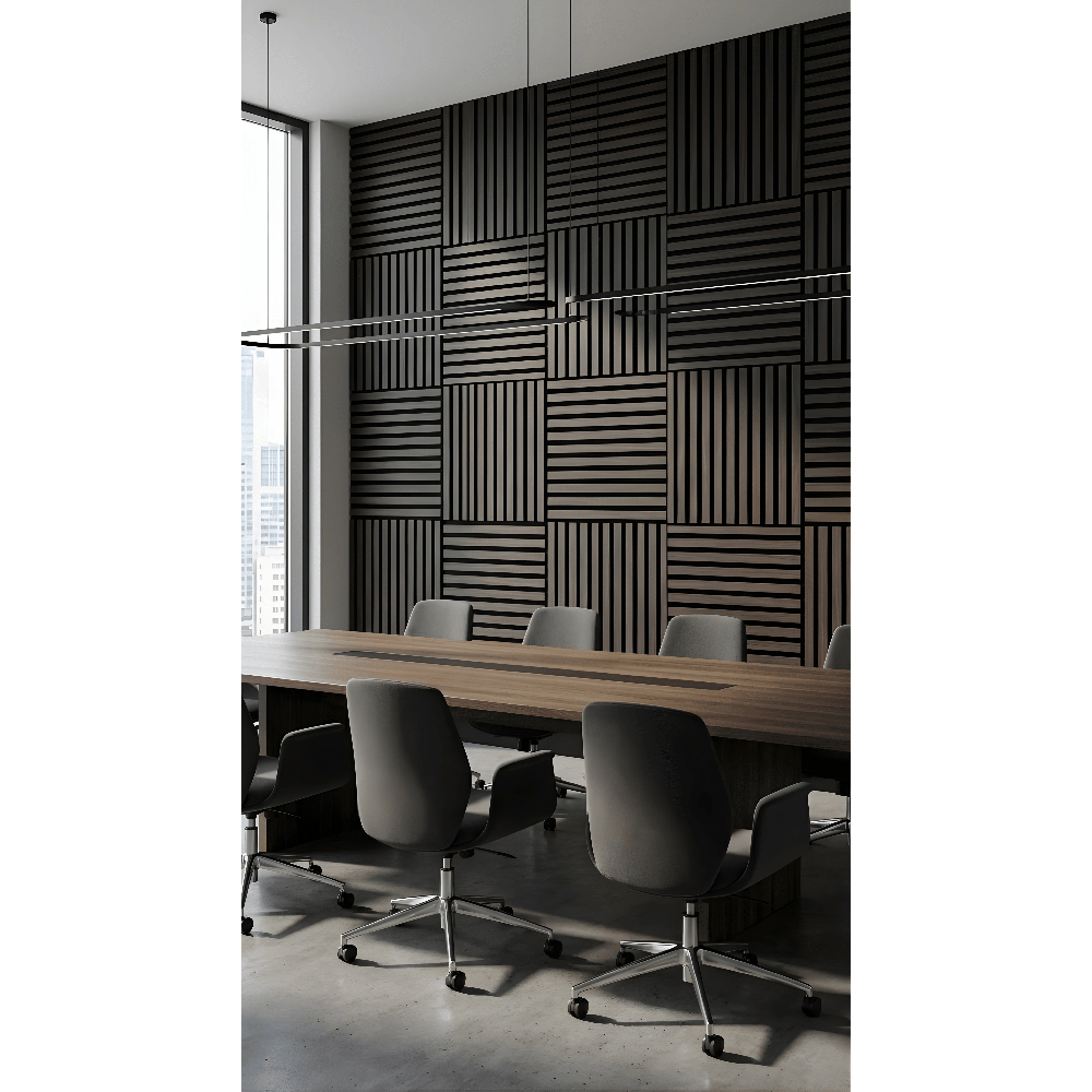 Set panou acustic VELTA DOORS, 600 x 600 mm, negru