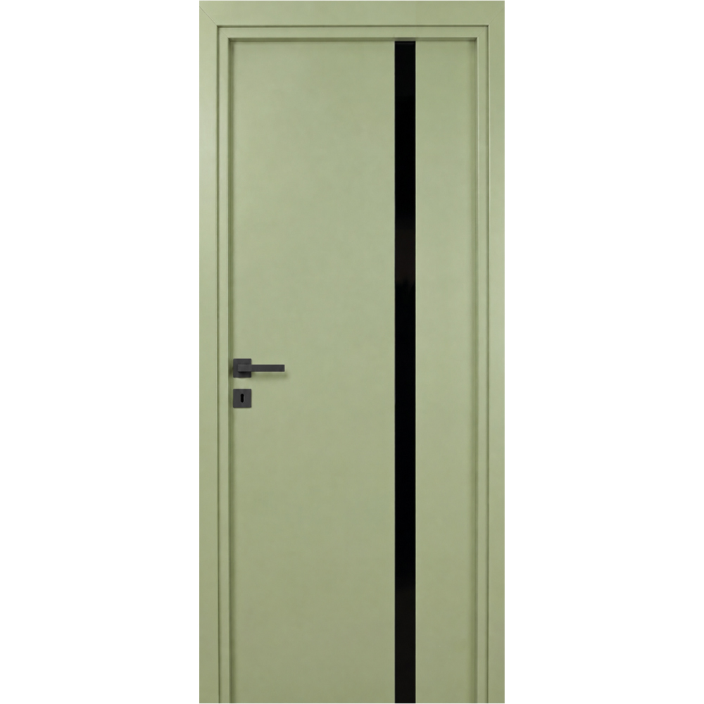 Usa interior Karpat Blackline, fara geam, reversibila, MDF, 78 x 203 cm, oliv