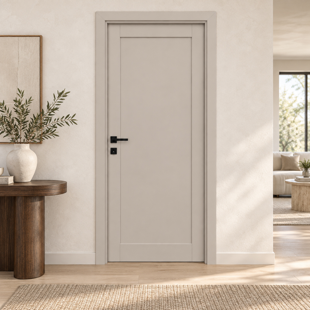 Usa interior Mod, fara geam, reversibila, MDF, 78 x 203 cm, gri mat