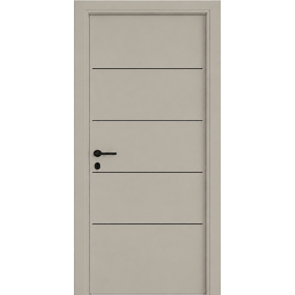 Usa interior Horizon 4, fara geam, reversibila, MDF, 78 x 203 cm, gri mat