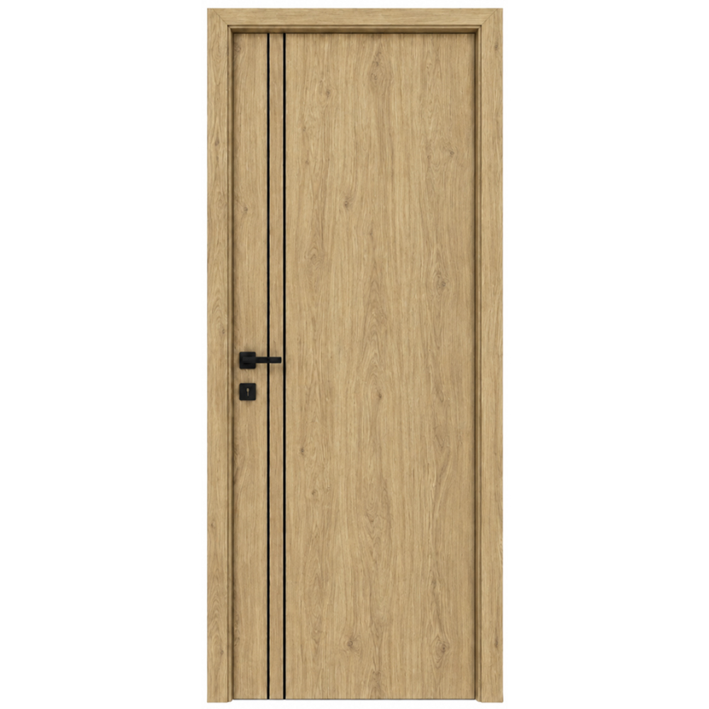 Usa interior Verto 2, fara geam, reversibila, MDF, 68 x 203 cm, stejar