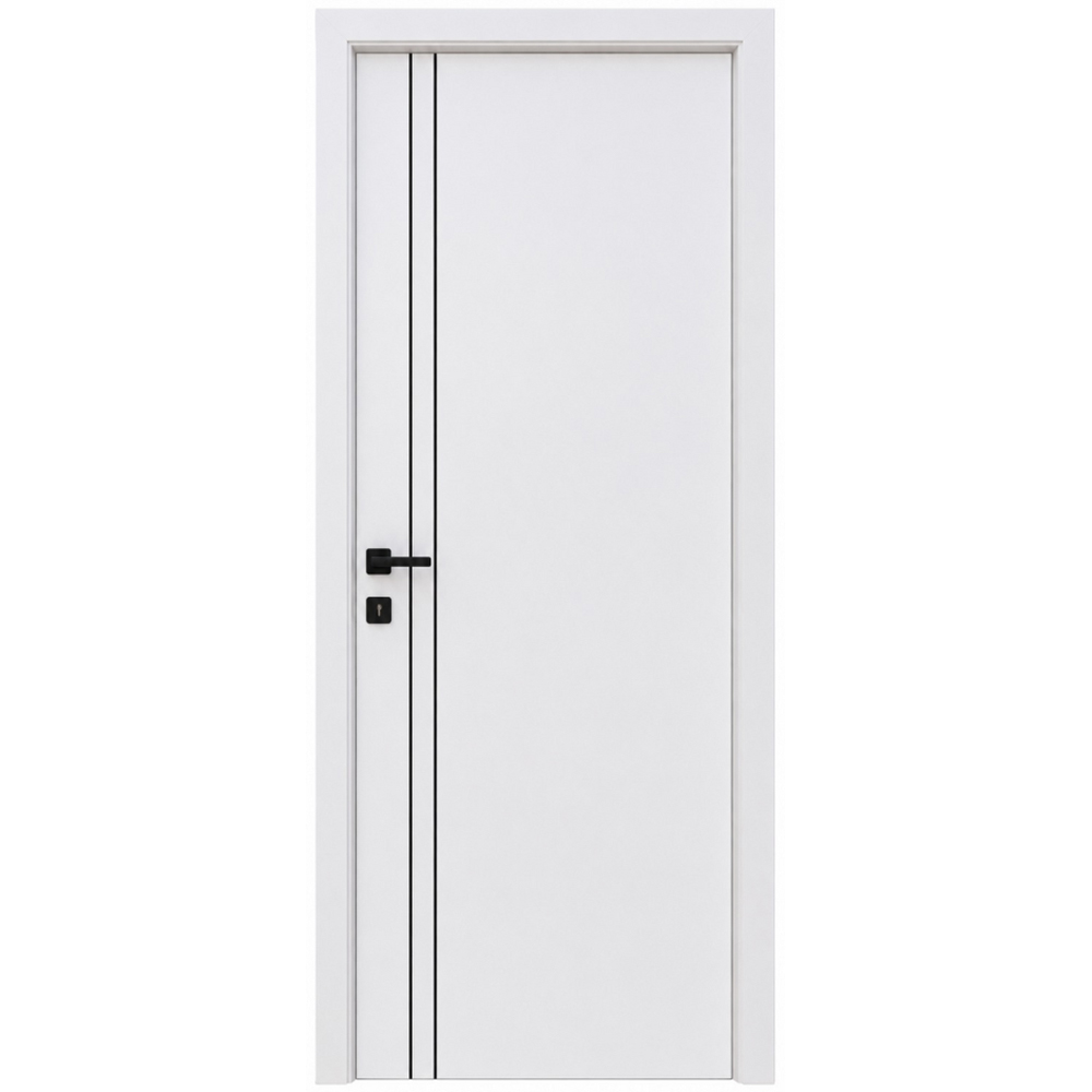 Usa interior Verto 2, fara geam, reversibila, MDF, 68 x 203 cm, alb