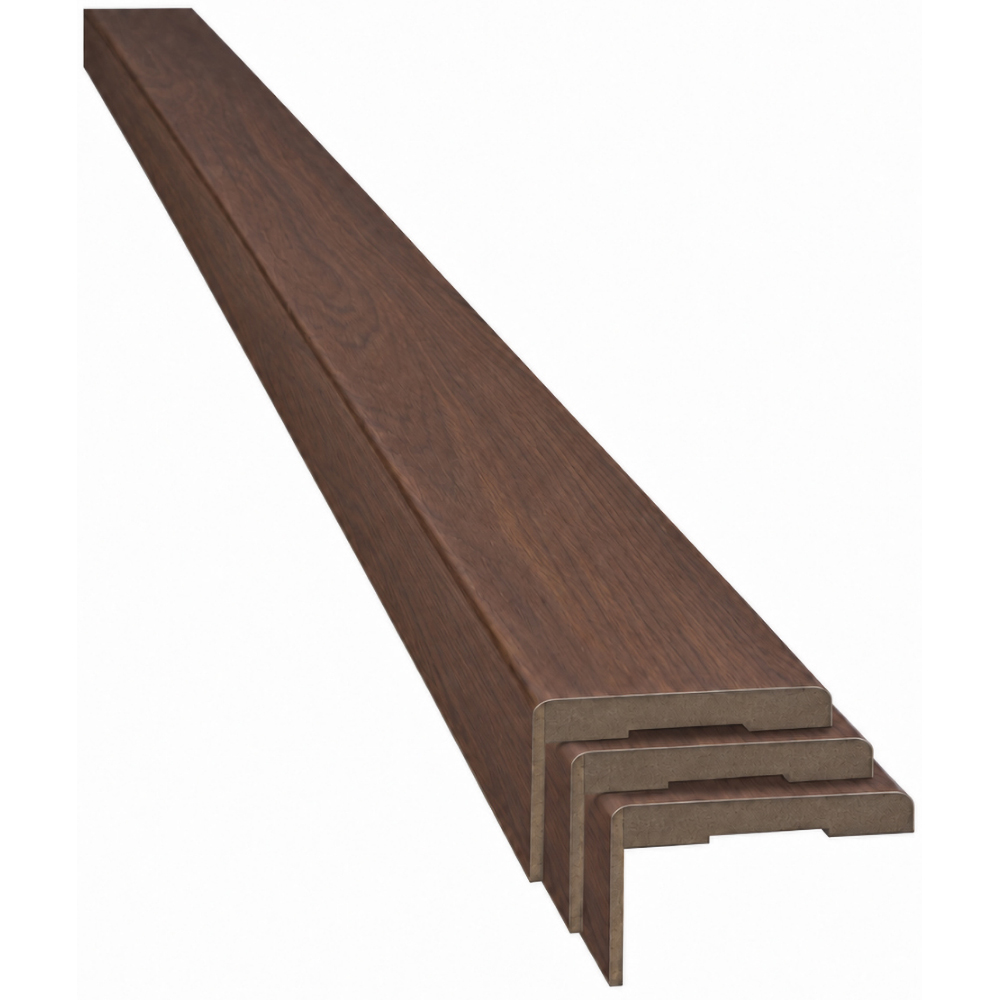 Set pervaz reglabil, MDF, 7.3 x 215 cm, maro inchis