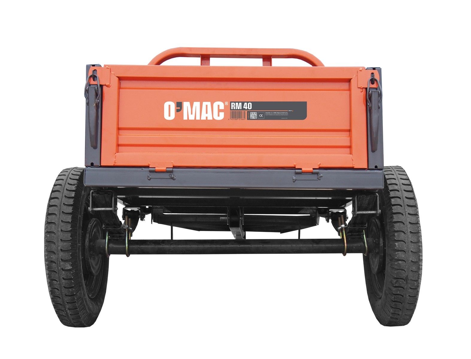 Remorca motocultor O'MAC RM 40, portocaliu