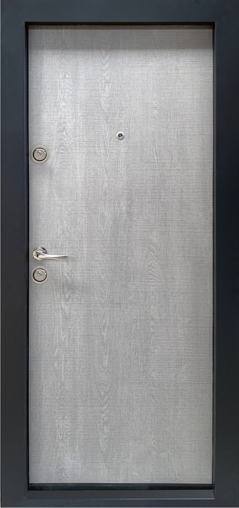 Usa de intrare pentru apartament  BC111, fara geam, stanga, metal, 77 x 194 cm, gri deschis