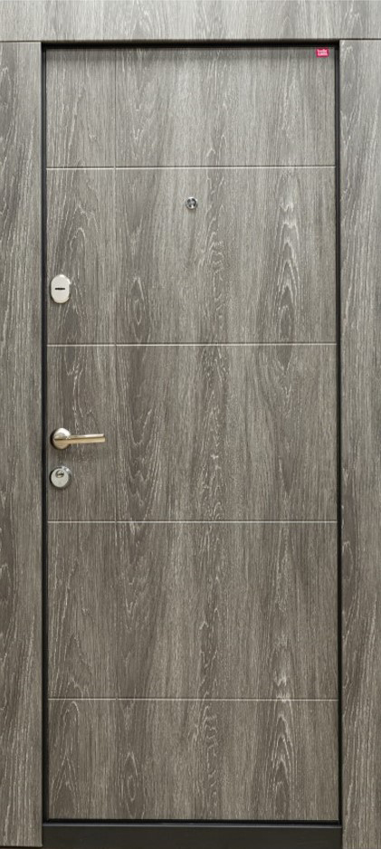 Usa de intrare pentru apartament BELLA CASA BC108, fara geam, stanga, metal, 86 x 202 cm, gri