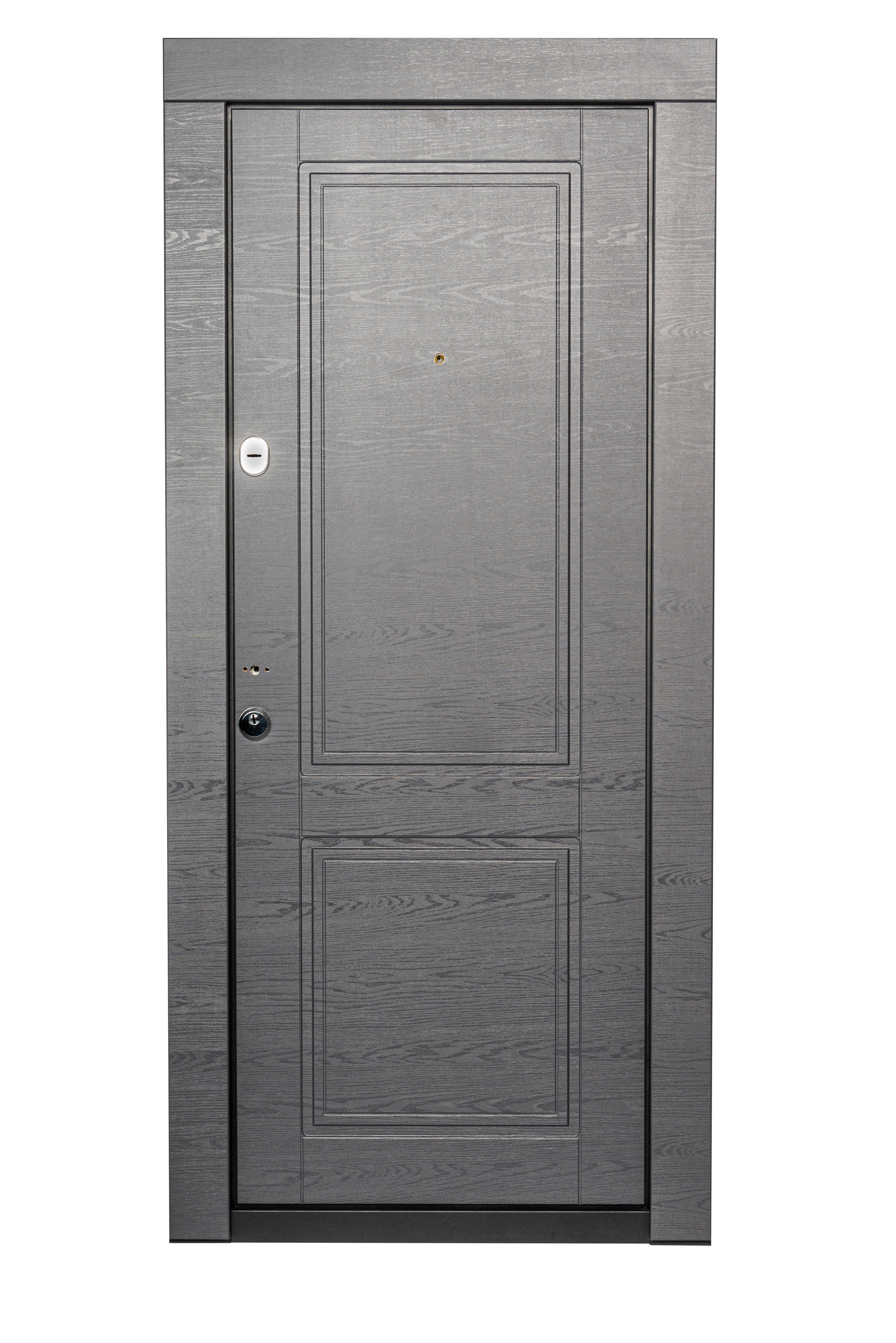 Usa de intrare pentru apartament BELLA CASA BC105, fara geam, dreapta, metal, 86 x 202 cm, antracit