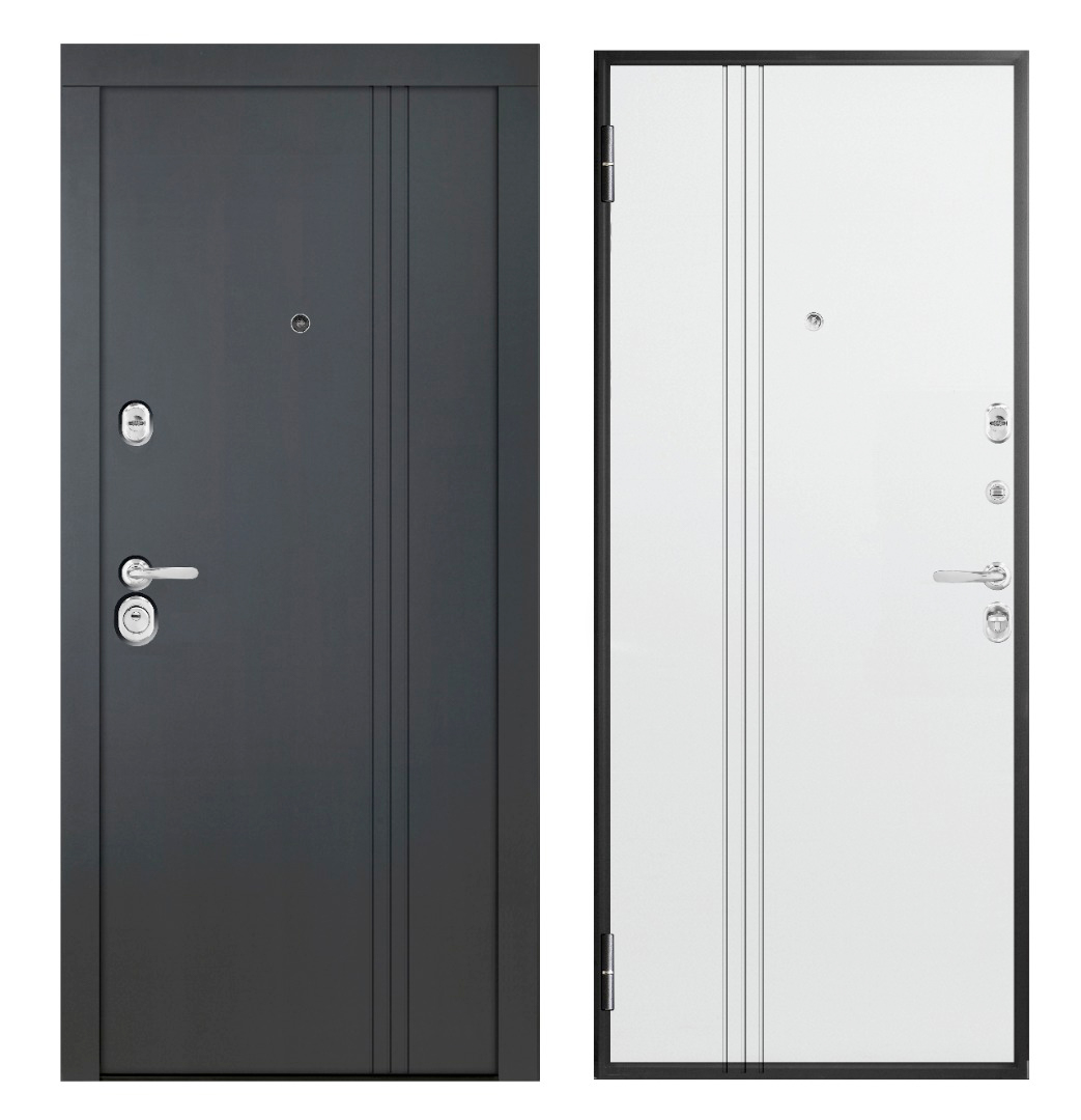 Usa de intrare pentru apartament BELLA CASA M781, fara geam, stanga, metal, 89 x 202 cm, antracit