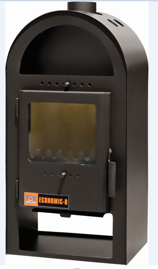 Semineu economic pe lemne B, 7 KW, 42 x 49 x 97 cm