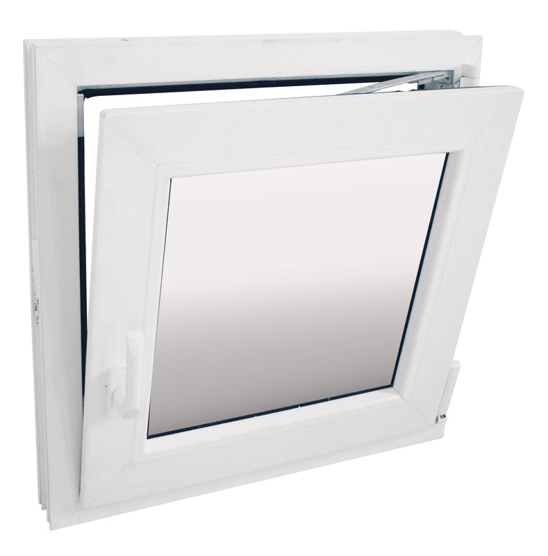 Fereastra termopan FENSTERWELT, PVC, 5 camere, 56 x 56 cm, deschidere oscilobatanta dreapta, alb
