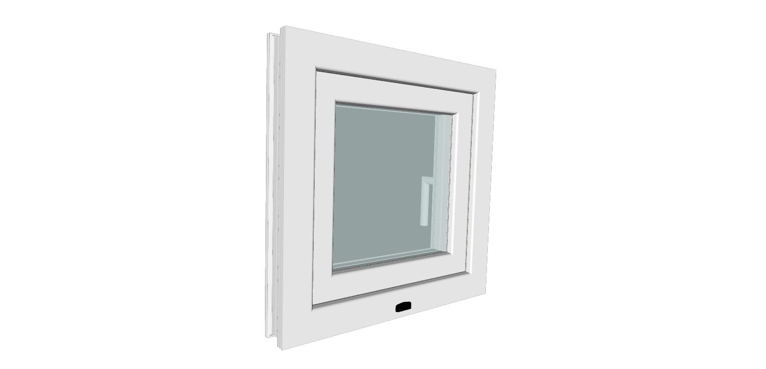 Fereastra termopan FENSTERWELT, PVC, 5 camere, 56 x 56 cm, deschidere oscilobatanta dreapta, alb
