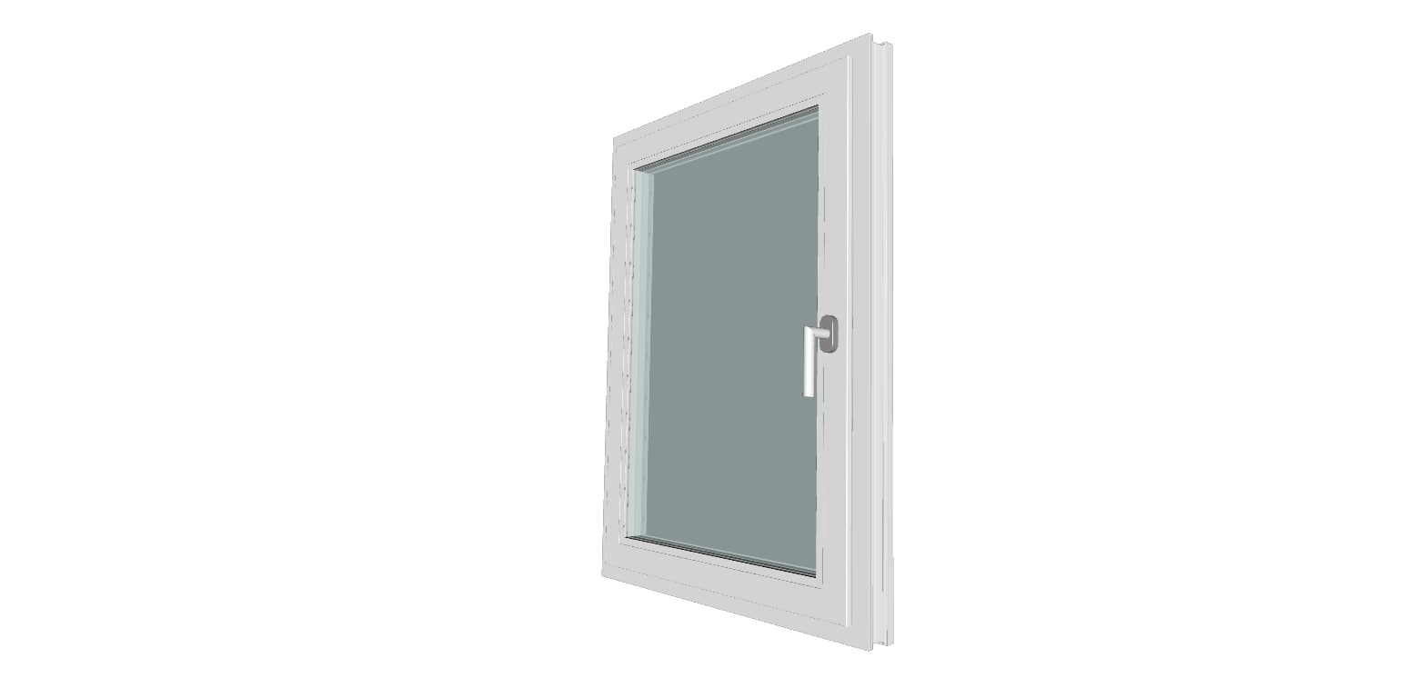 Fereastra termopan FENSTERWELT, PVC, 5 camere, 86 x 116 cm, deschidere oscilobatanta stanga, alb
