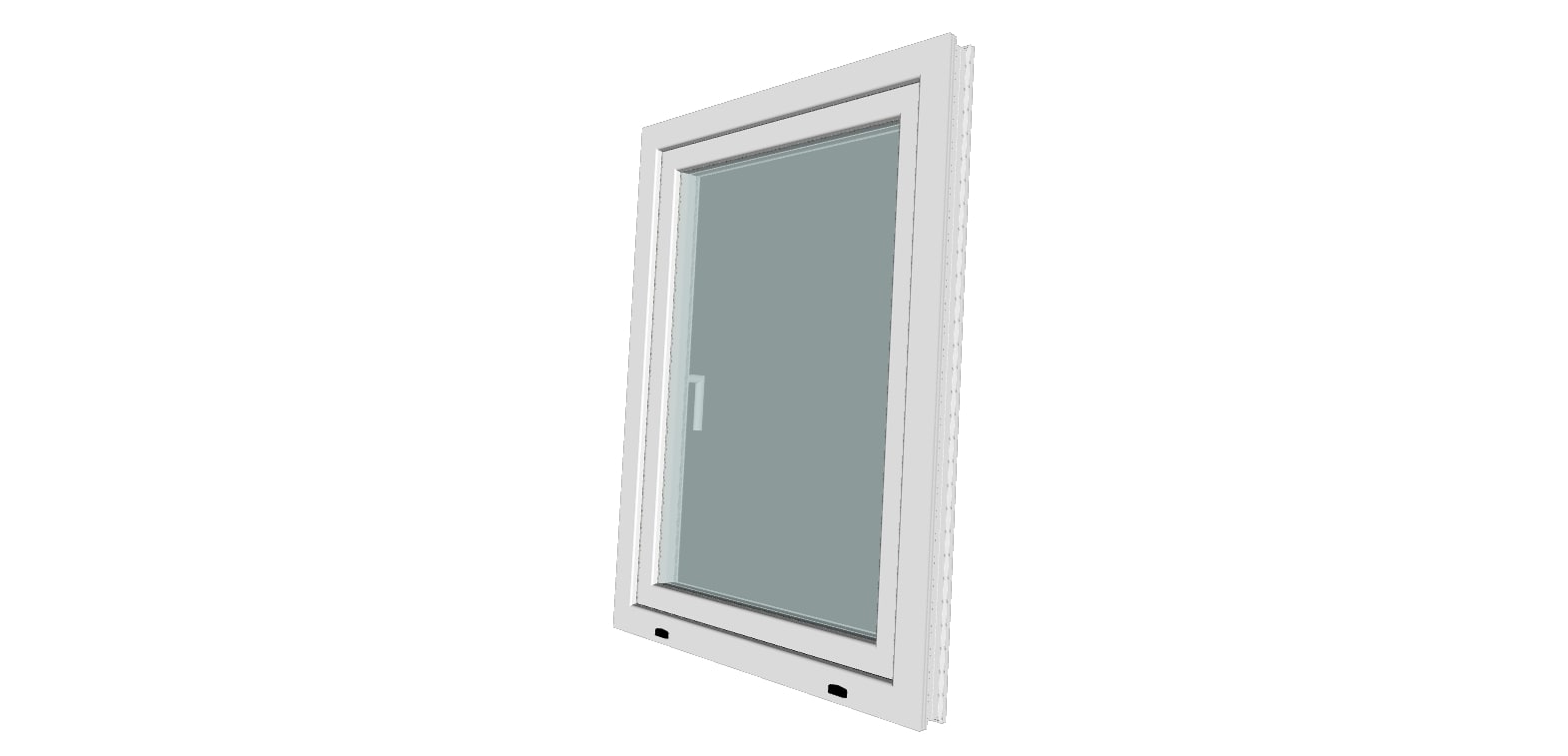 Fereastra termopan FENSTERWELT, PVC, 5 camere, 86 x 116 cm, deschidere oscilobatanta stanga, alb