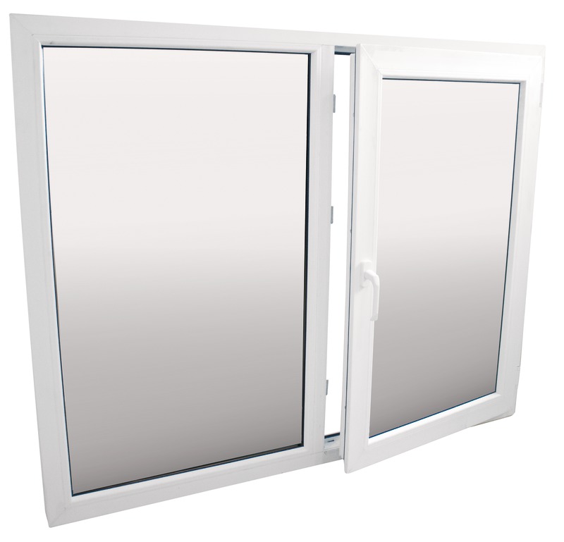 Fereastra termopan FENSTERWELT, PVC, 5 camere, 160 x 116 cm, deschidere fixa + batanta stanga, alb