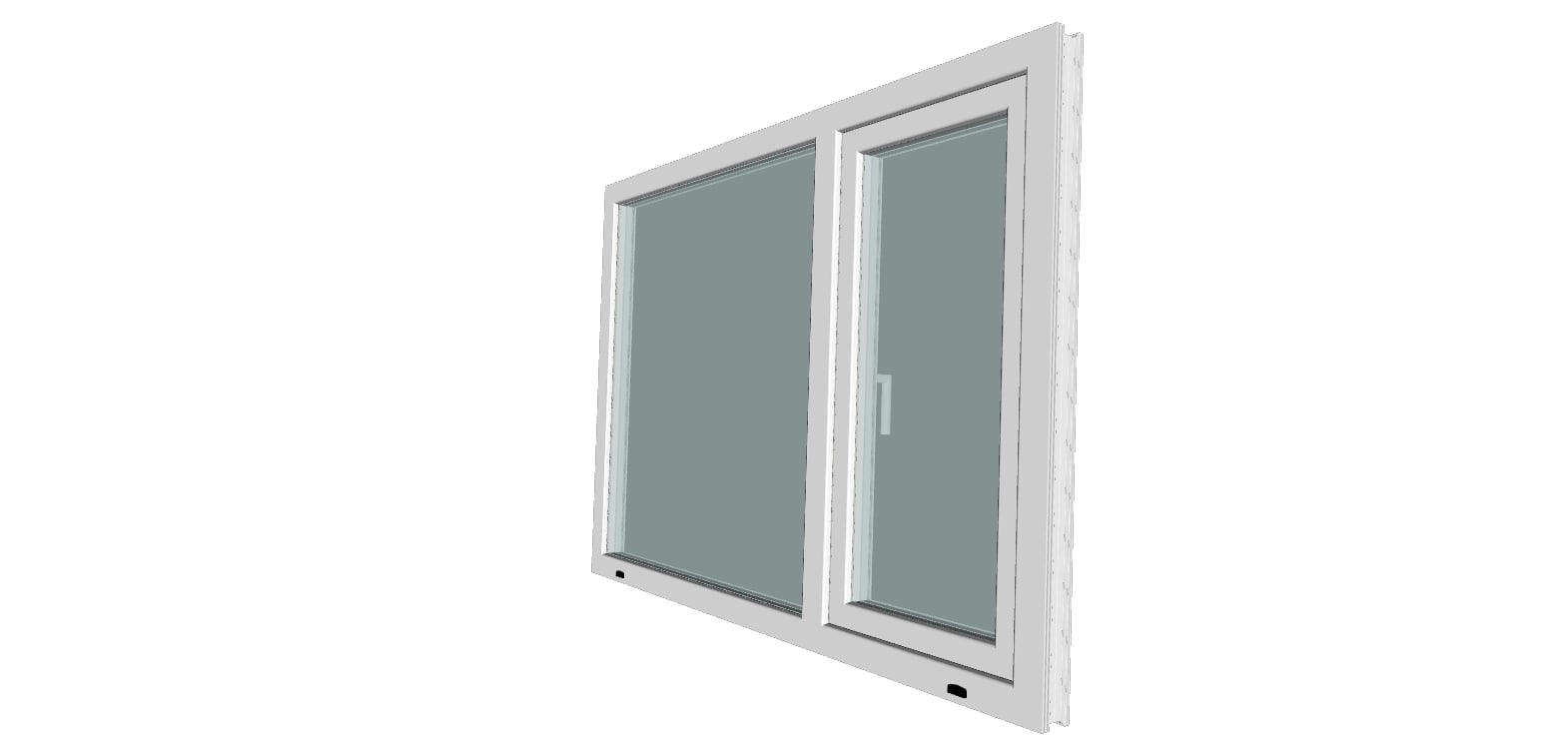 Fereastra termopan FENSTERWELT, PVC, 5 camere, 160 x 116 cm, deschidere fixa + batanta stanga, alb