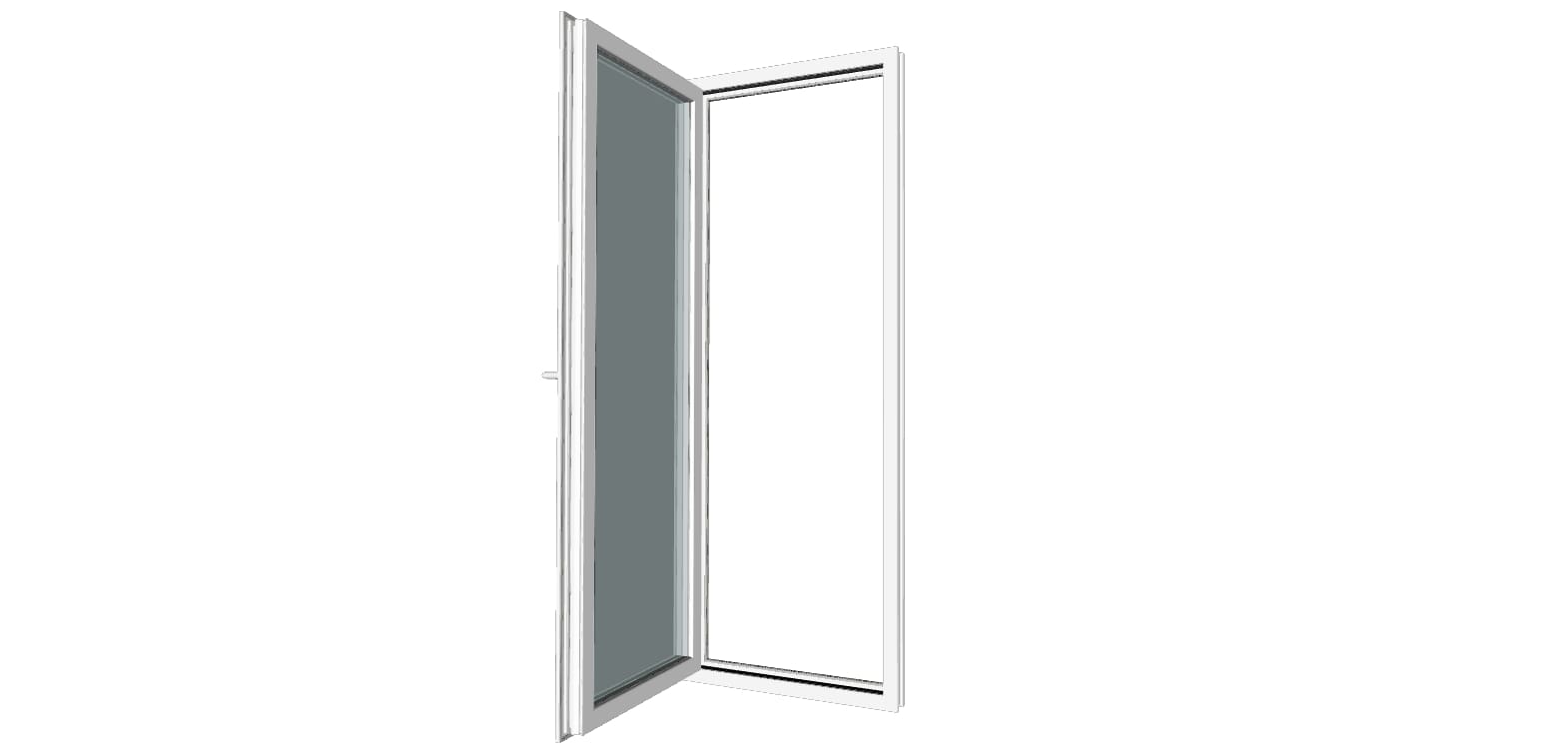 Usa exterior FENSTERWELT, cu geam, 5 camere, stanga, PVC, 76 x 205 cm, alb
