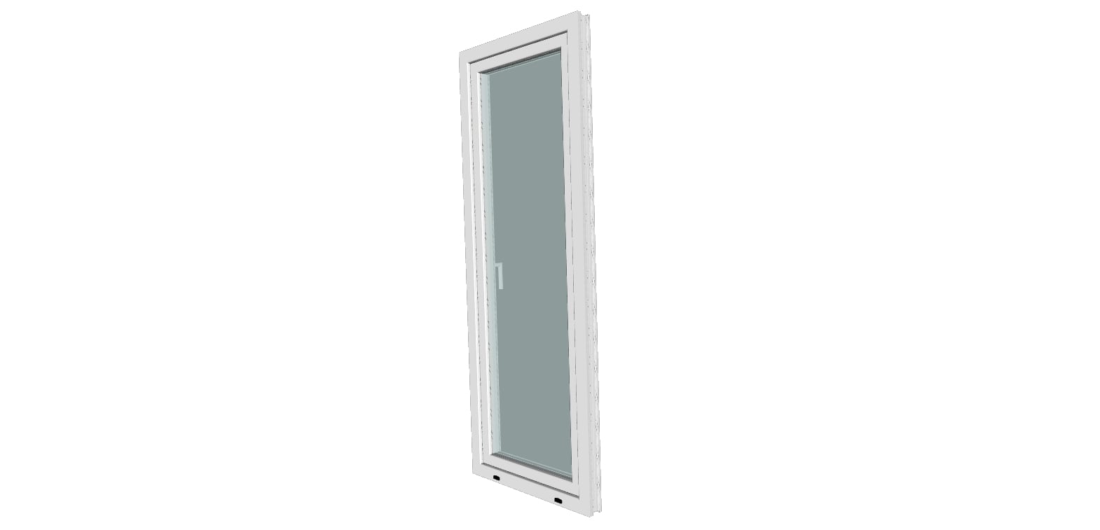 Usa exterior FENSTERWELT, cu geam, 5 camere, stanga, PVC, 76 x 205 cm, alb