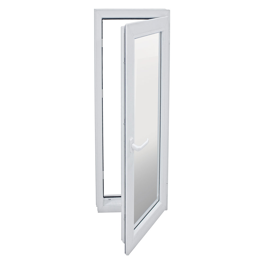 Usa exterior FENSTERWELT, cu geam, 5 camere, dreapta, PVC, 76 x 205 cm, alb